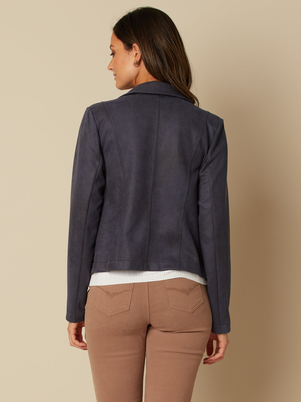 Cropped semi-fitted blazer