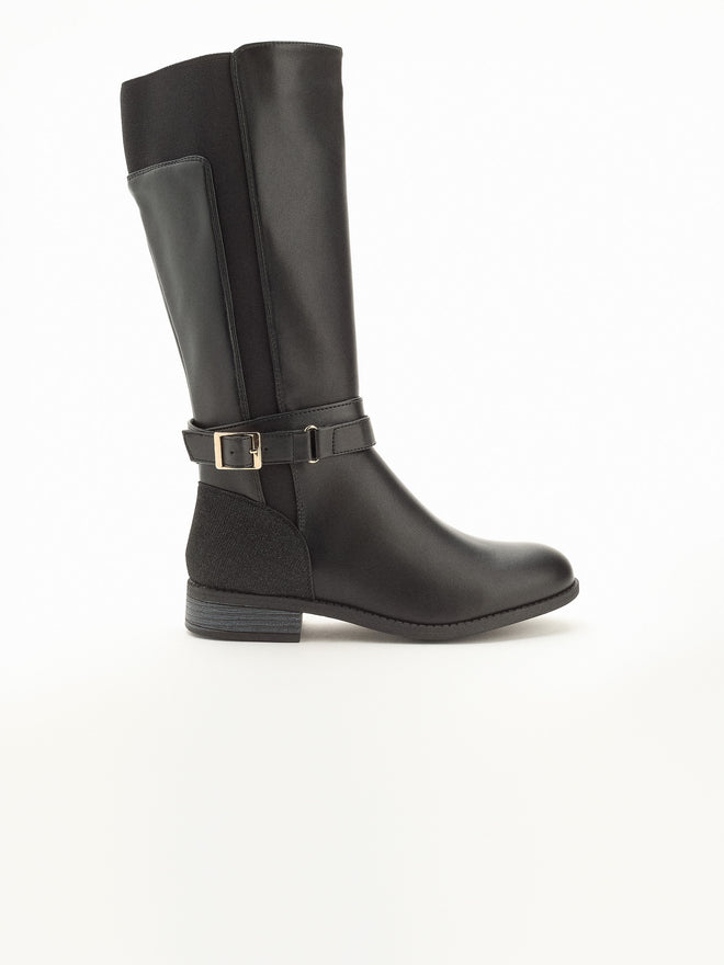 Bottes talons plats on sale