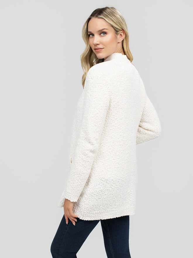 Long-sleeve loose open knit cardigan – Marie Claire