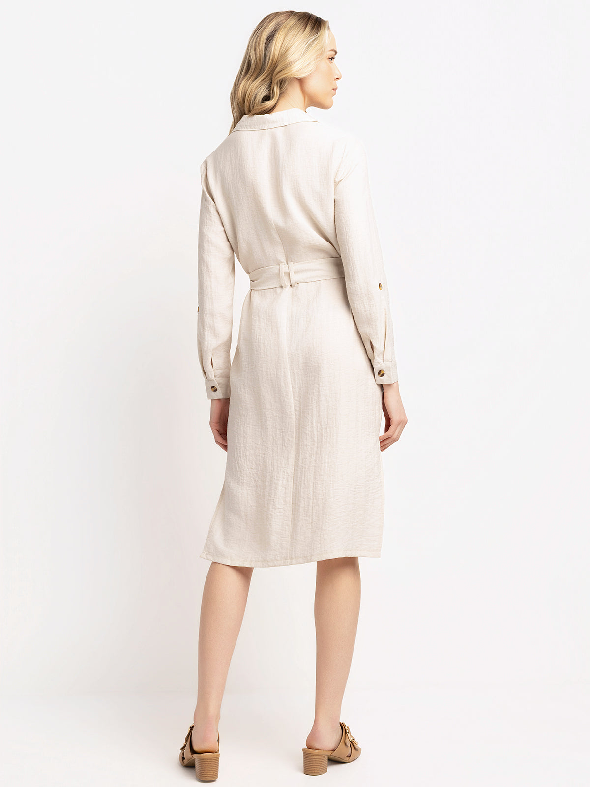 Robe droite mi-mollet