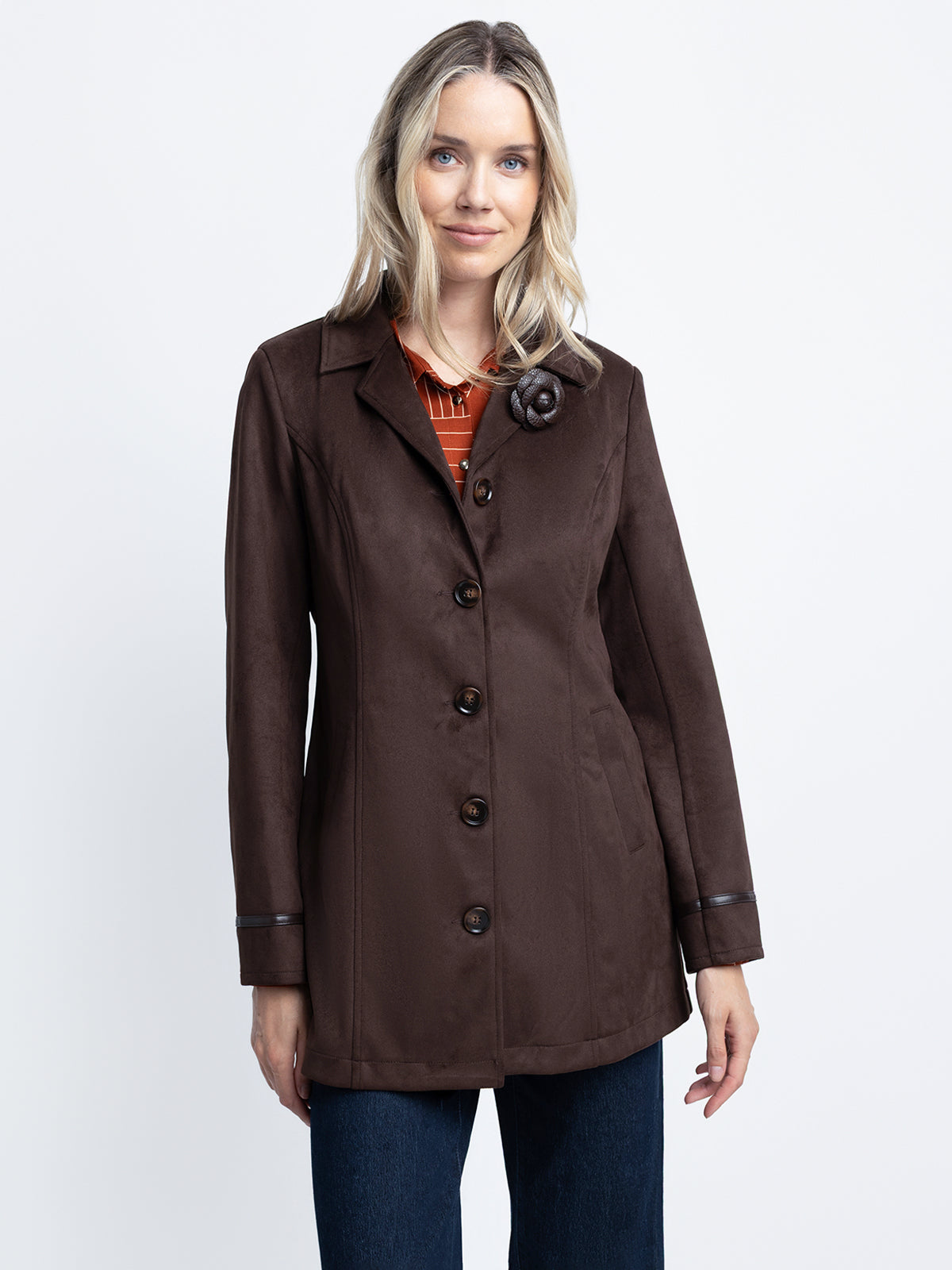 Veste longue semi-ajustée