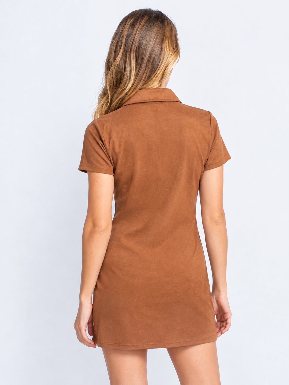 Robe midi courte à coupe droite