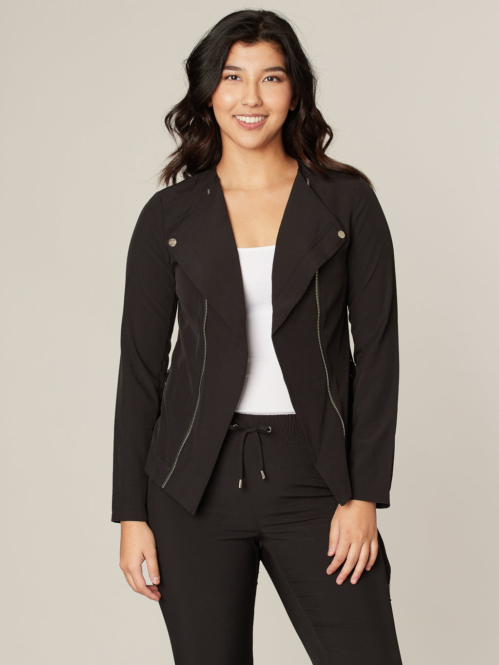 Veste sales semi zippé