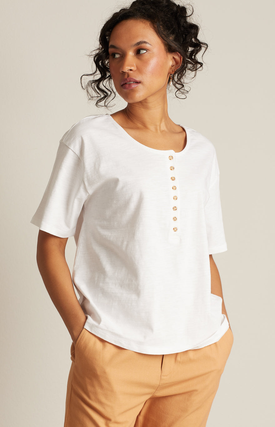 T-shirt ajusté à manches courtes