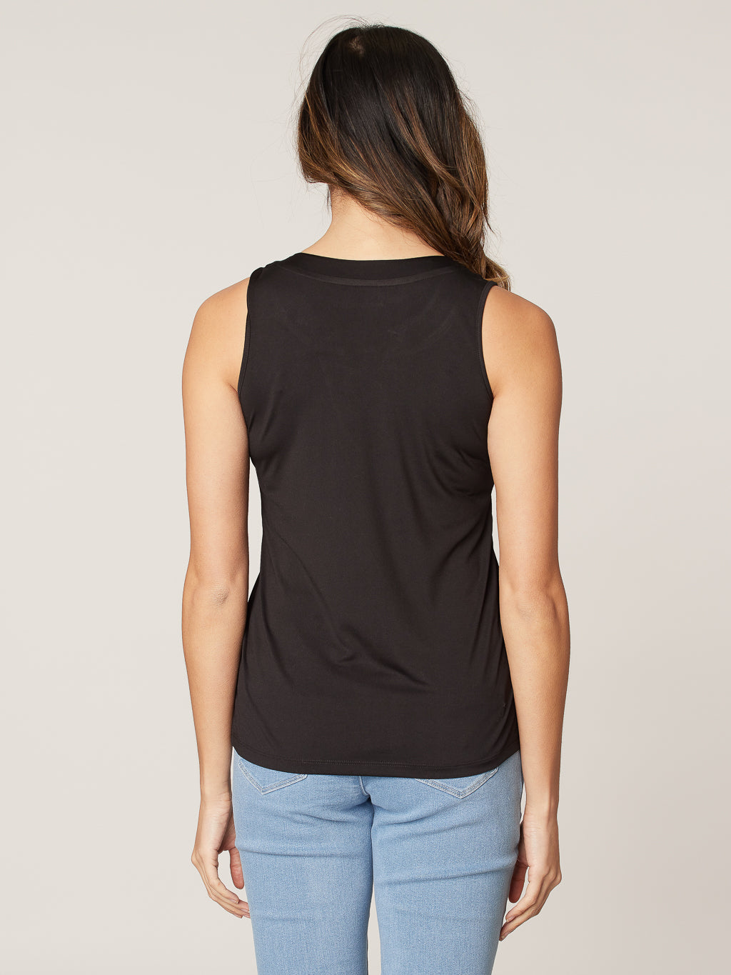 Tank top with laced neckline