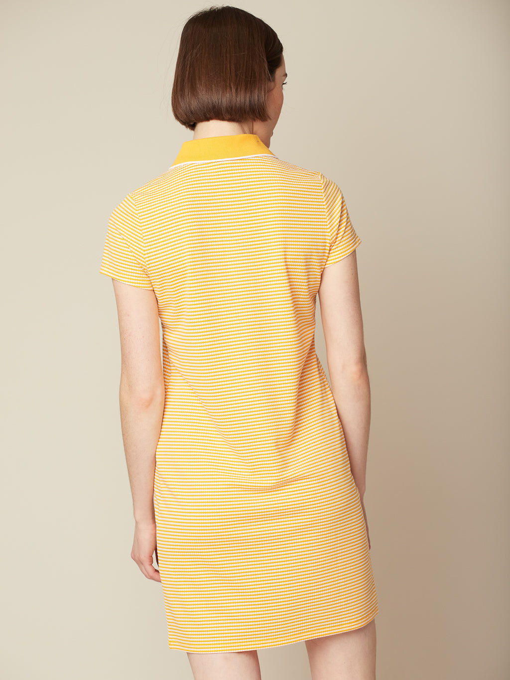 Polo dress with contrasting collar
