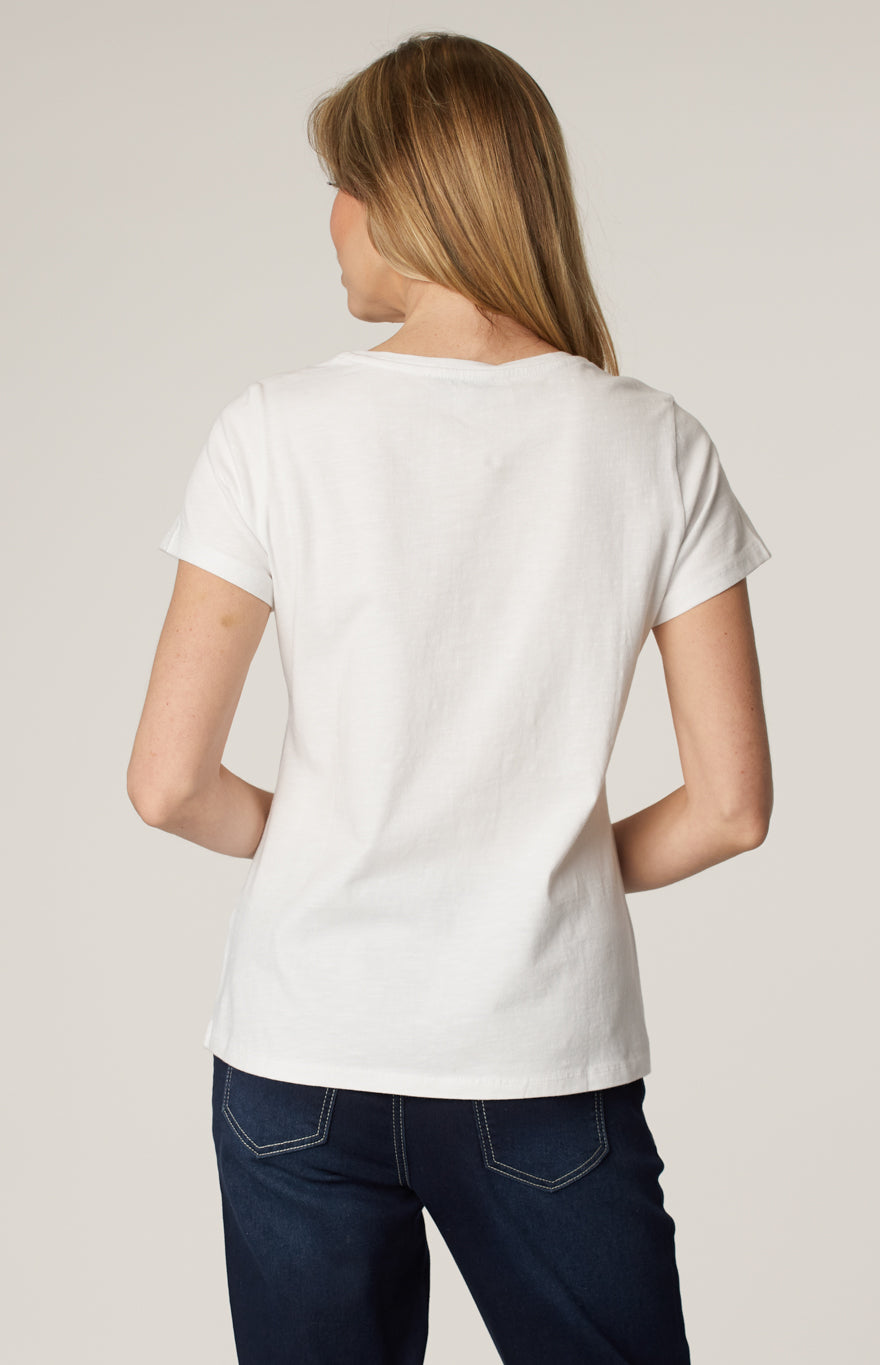 Short-sleeve semi-fitted t-shirt
