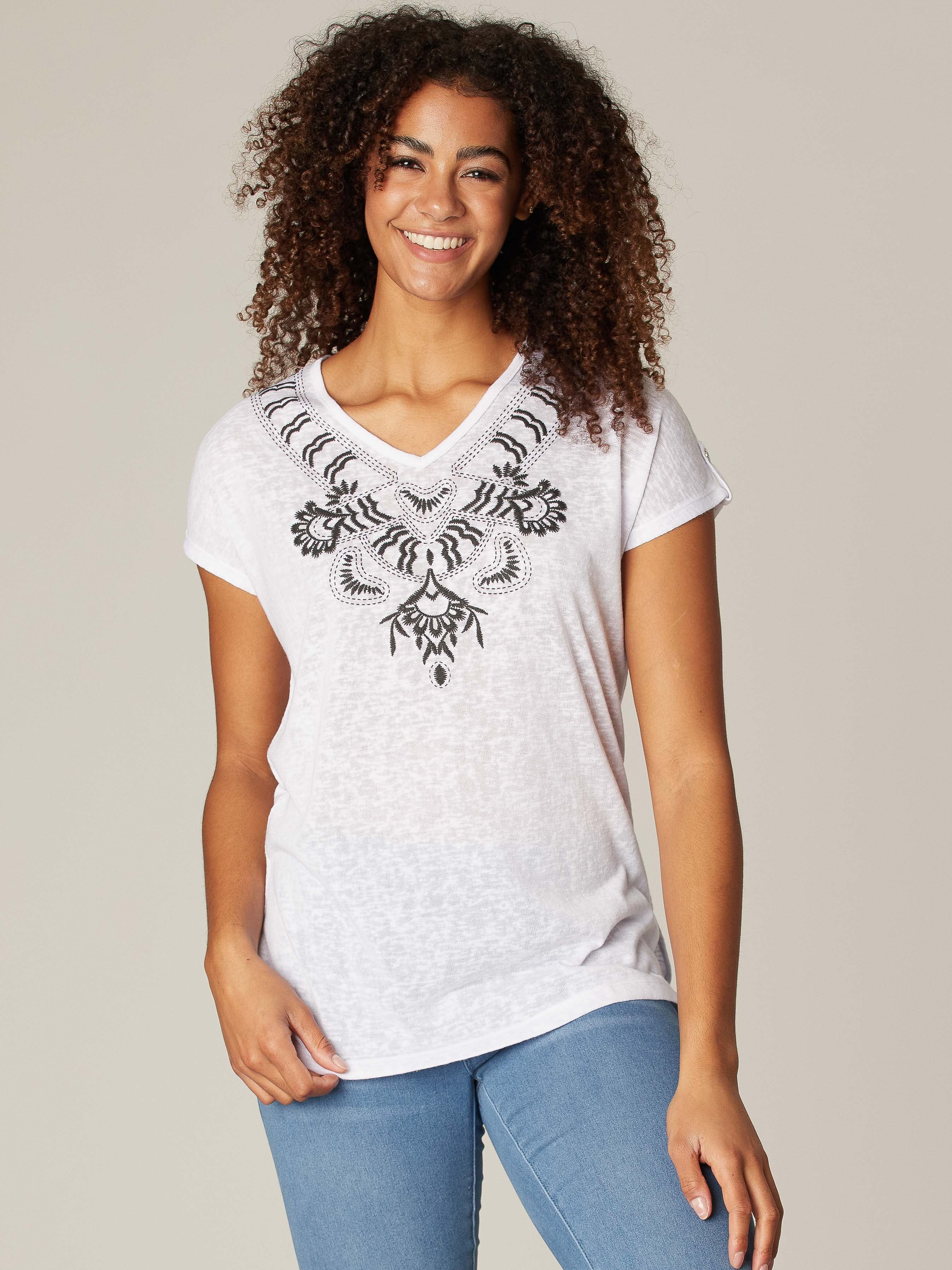 Short-sleeve loose tunic