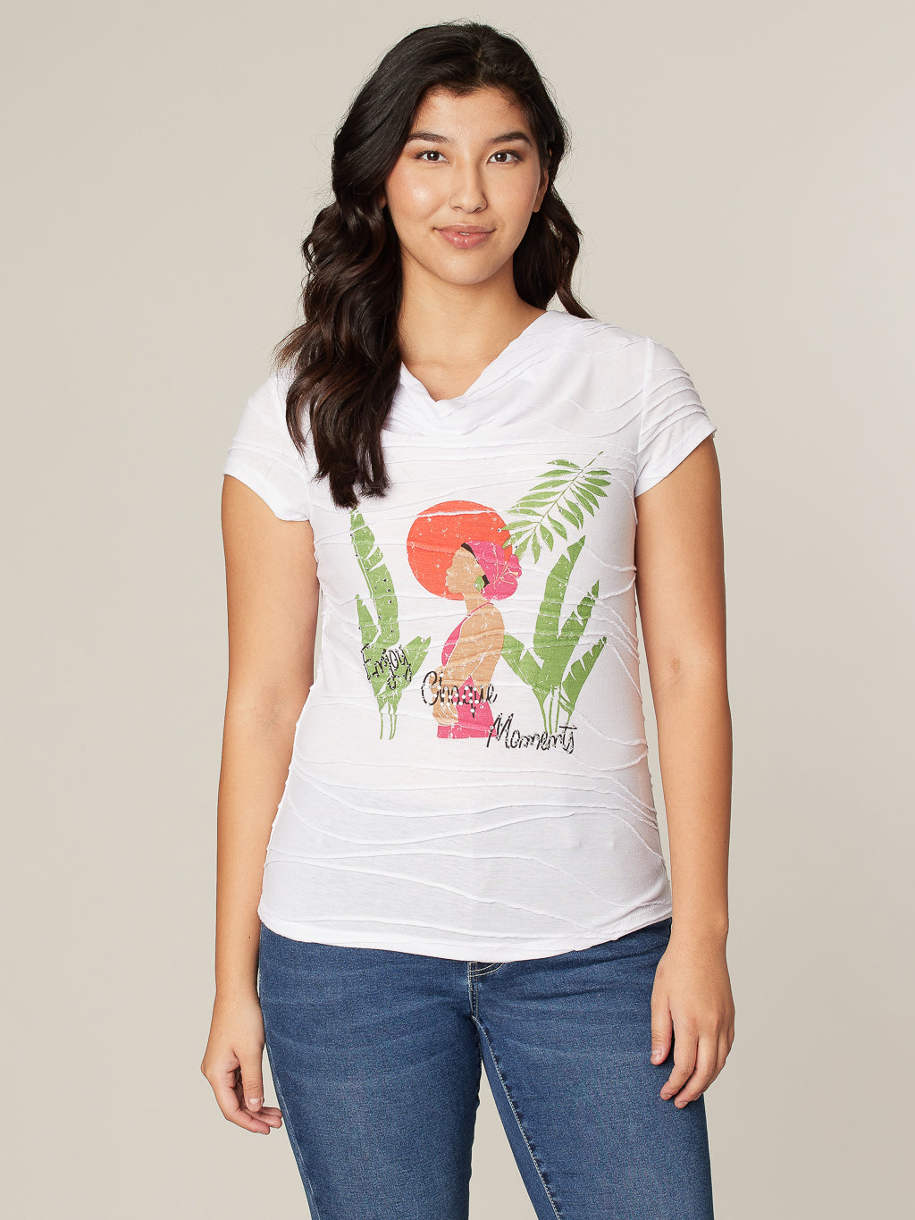T-shirt semi-ajusté à manches courtes