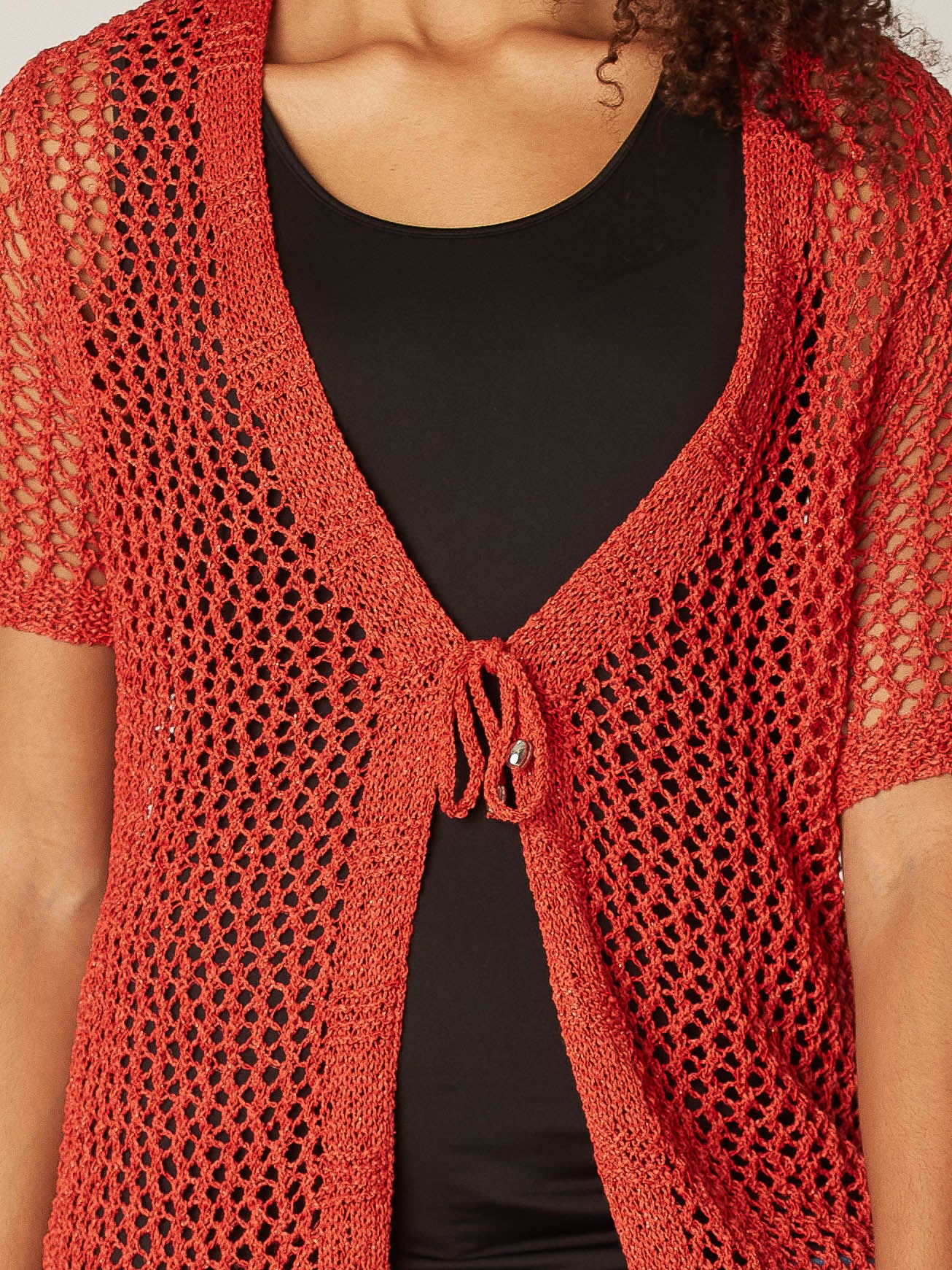 Veste en maille semi-transparente