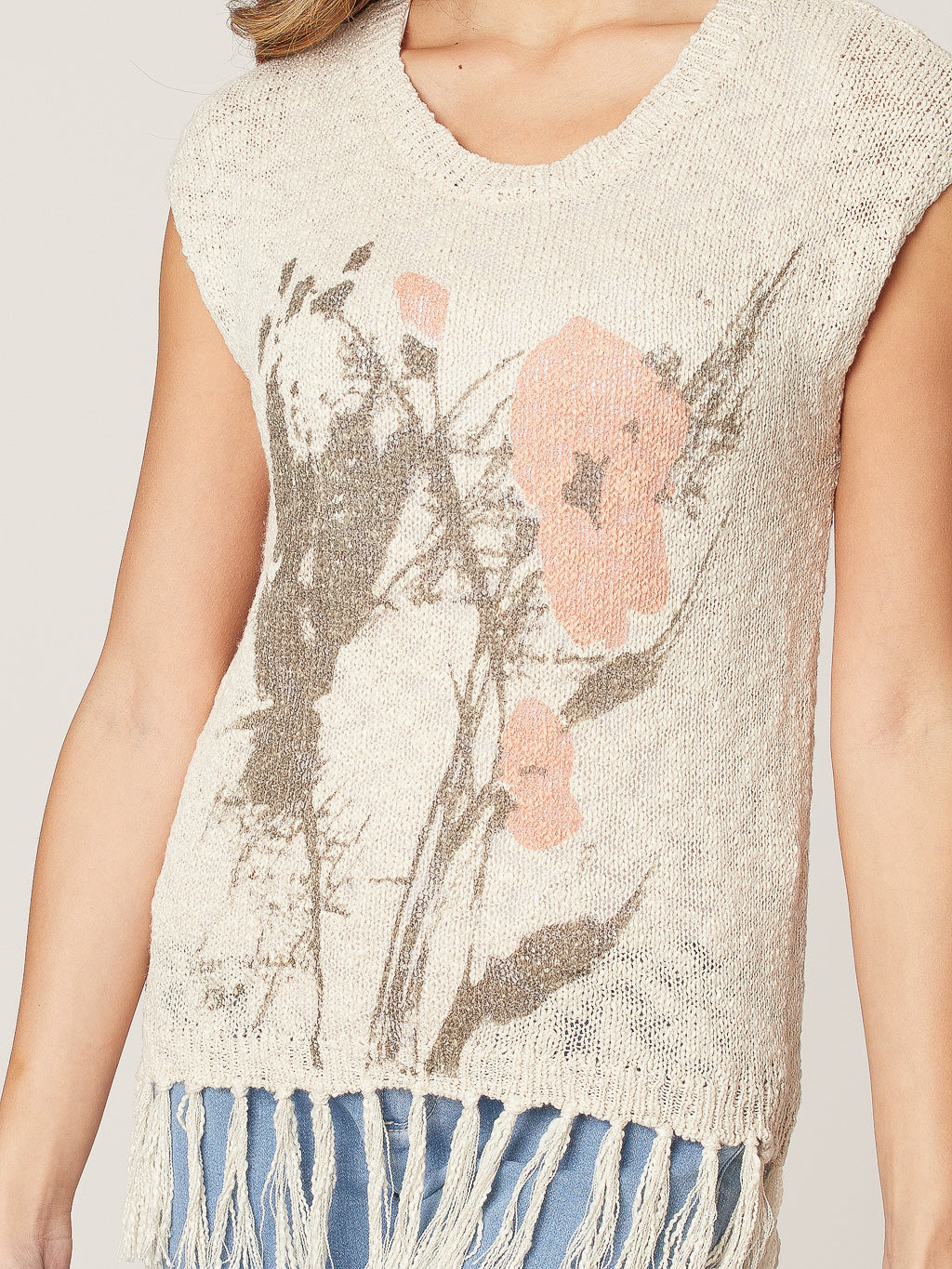 Haut en tricot sans manches
