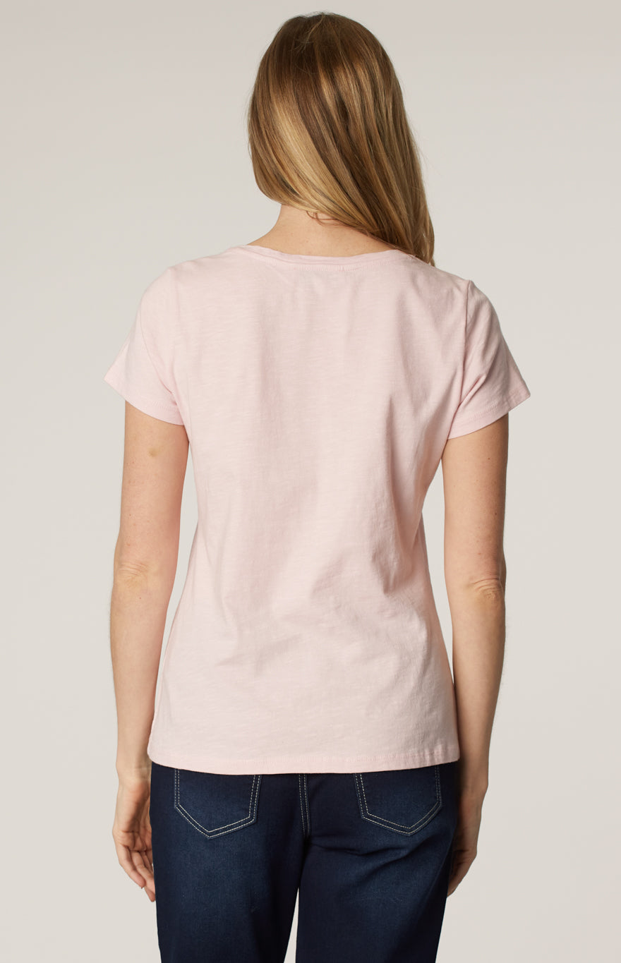 Short-sleeve semi-fitted t-shirt
