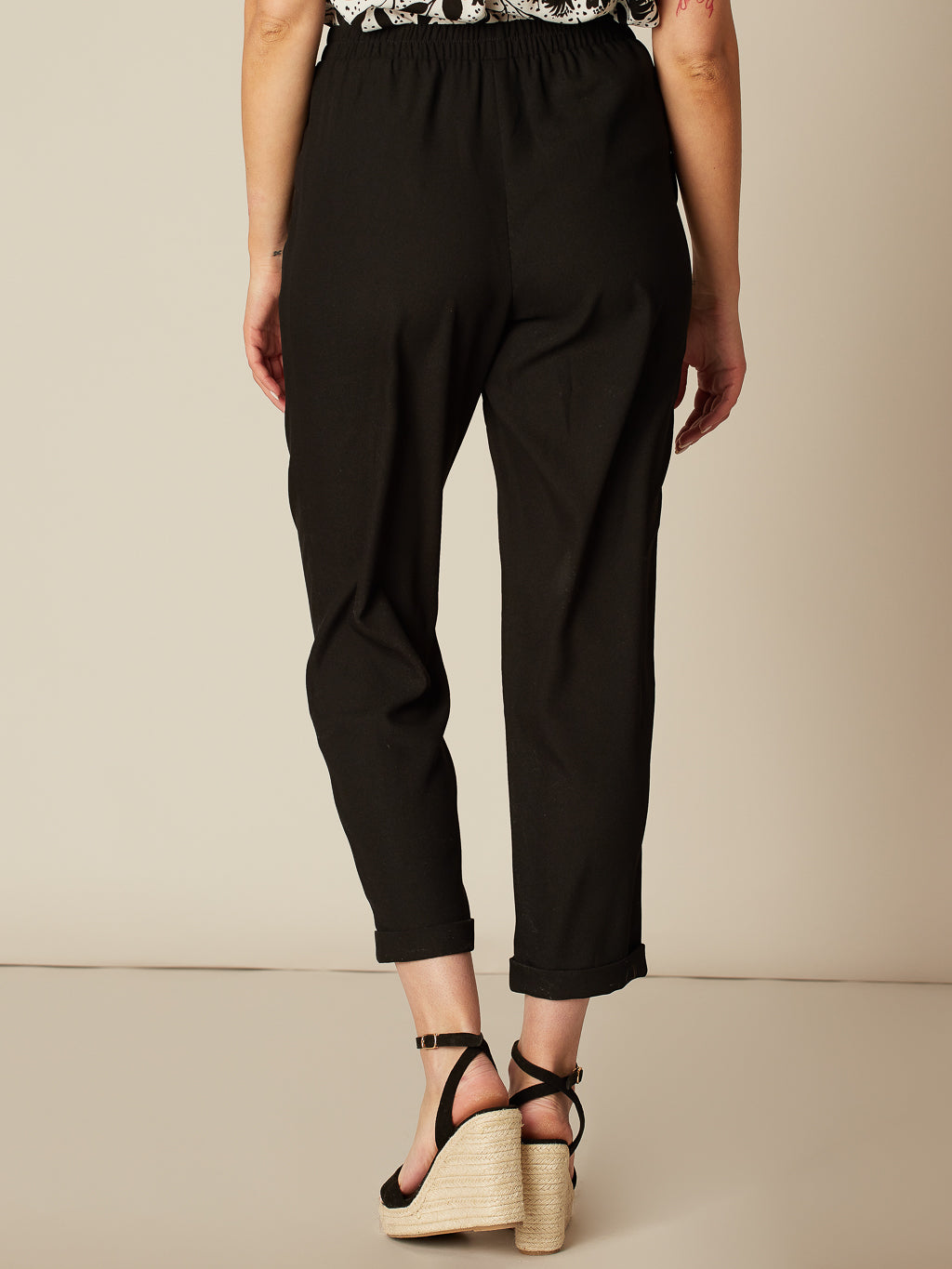 Pantalon habillé droit à enfiler