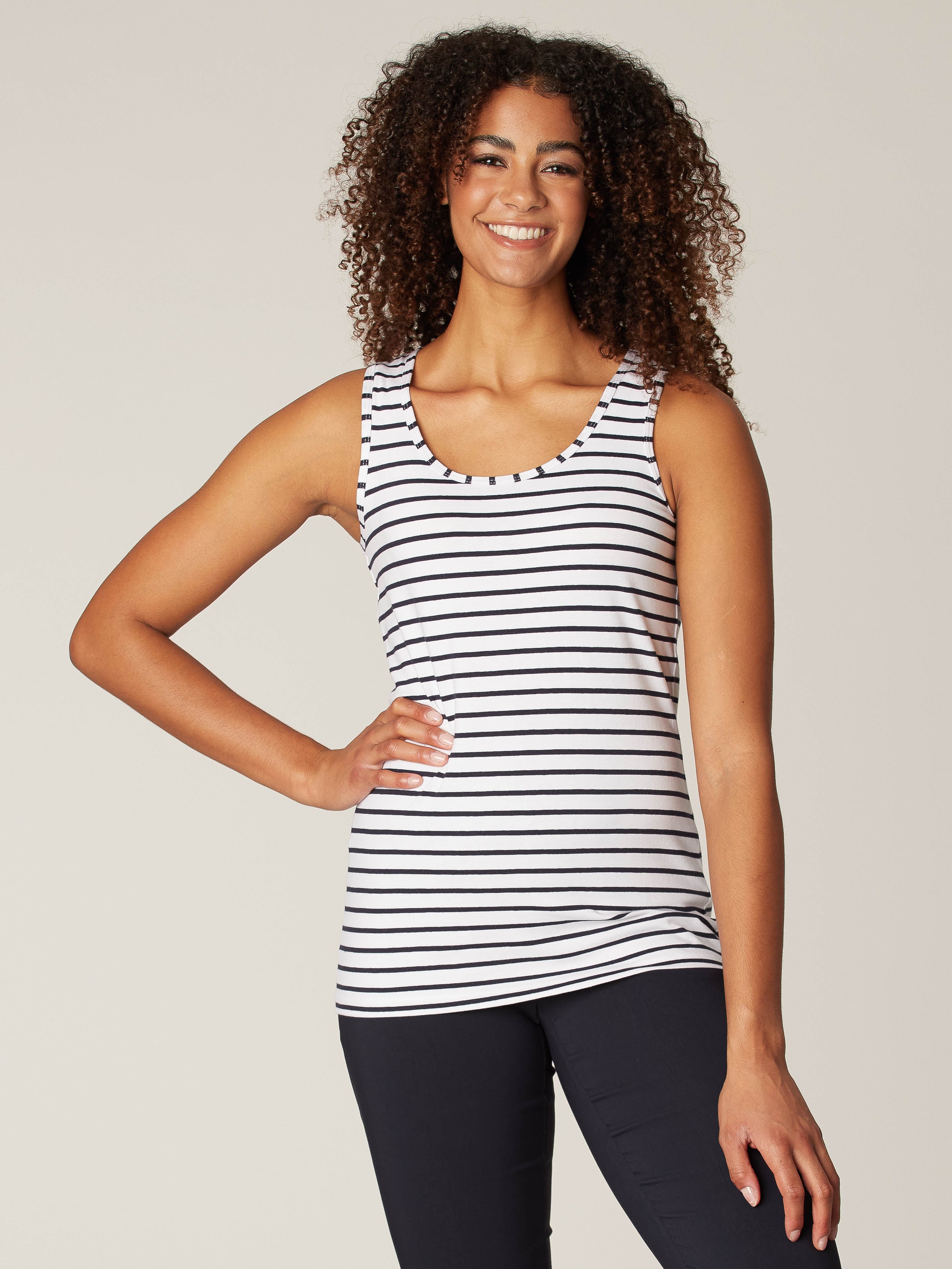 Semi-fitted tank top