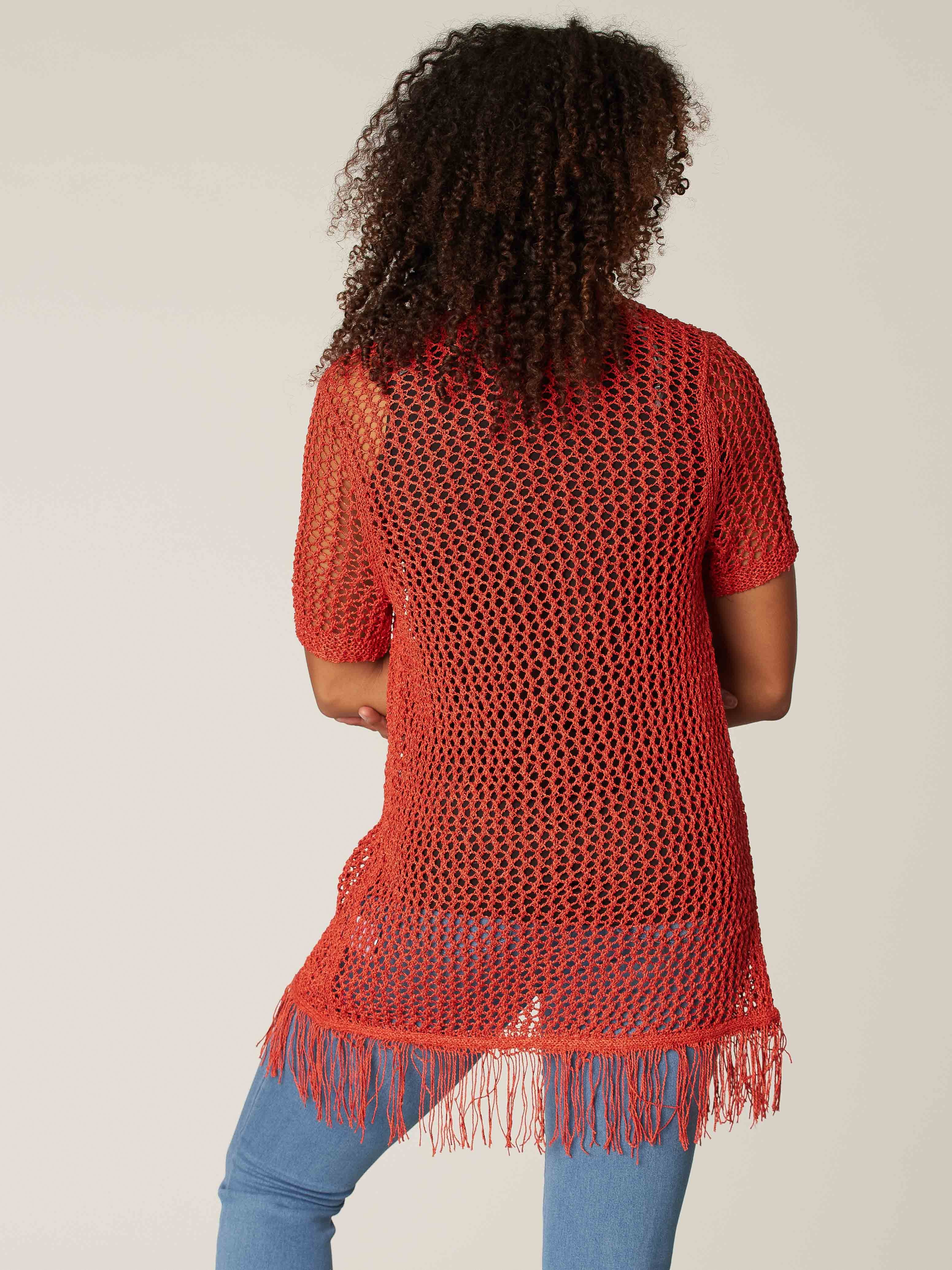 Veste en maille semi-transparente