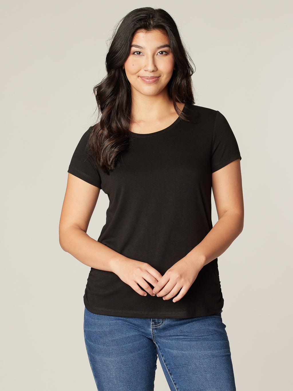 T-shirt avec détails plissés