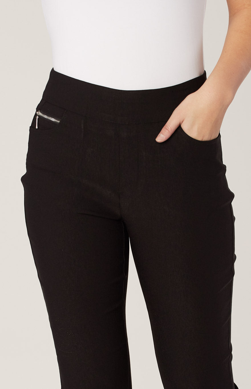 Straight fitted pull-on capri