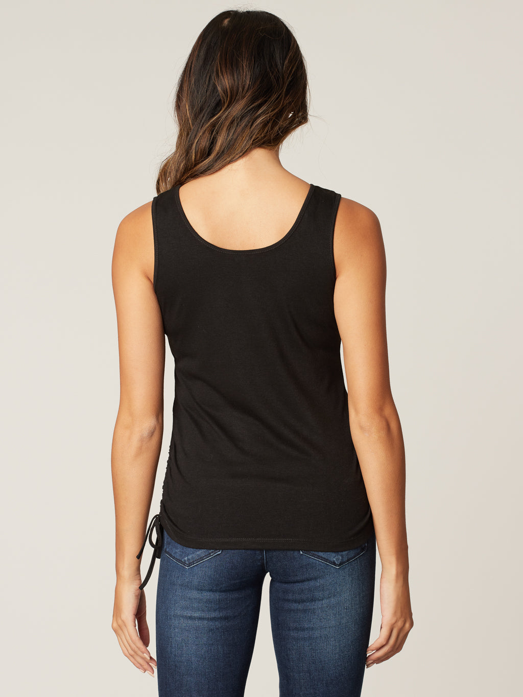 Reversible tank top with drawstrings