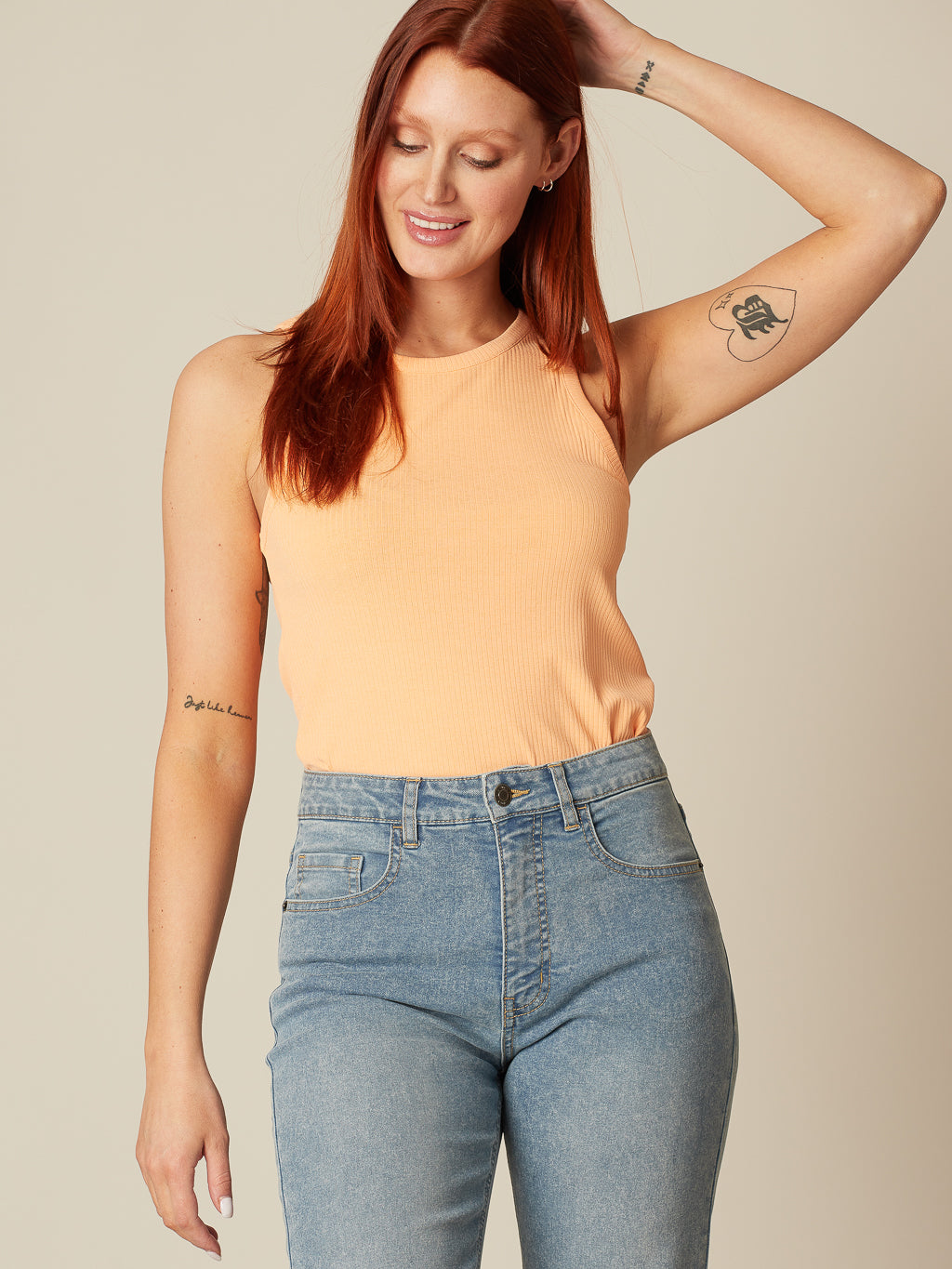 Semi-fitted tank top