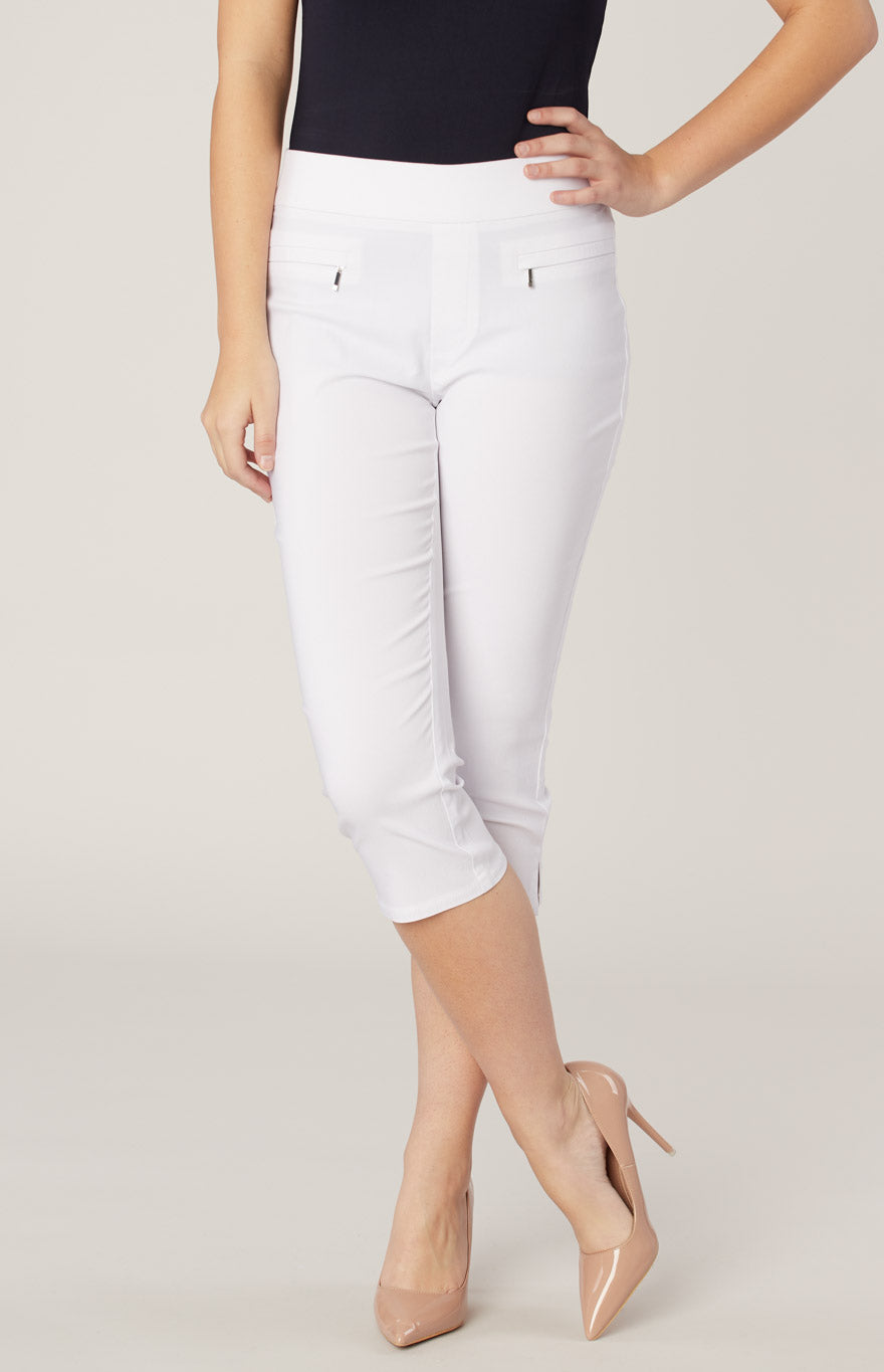Narrow fitted pull-on capri