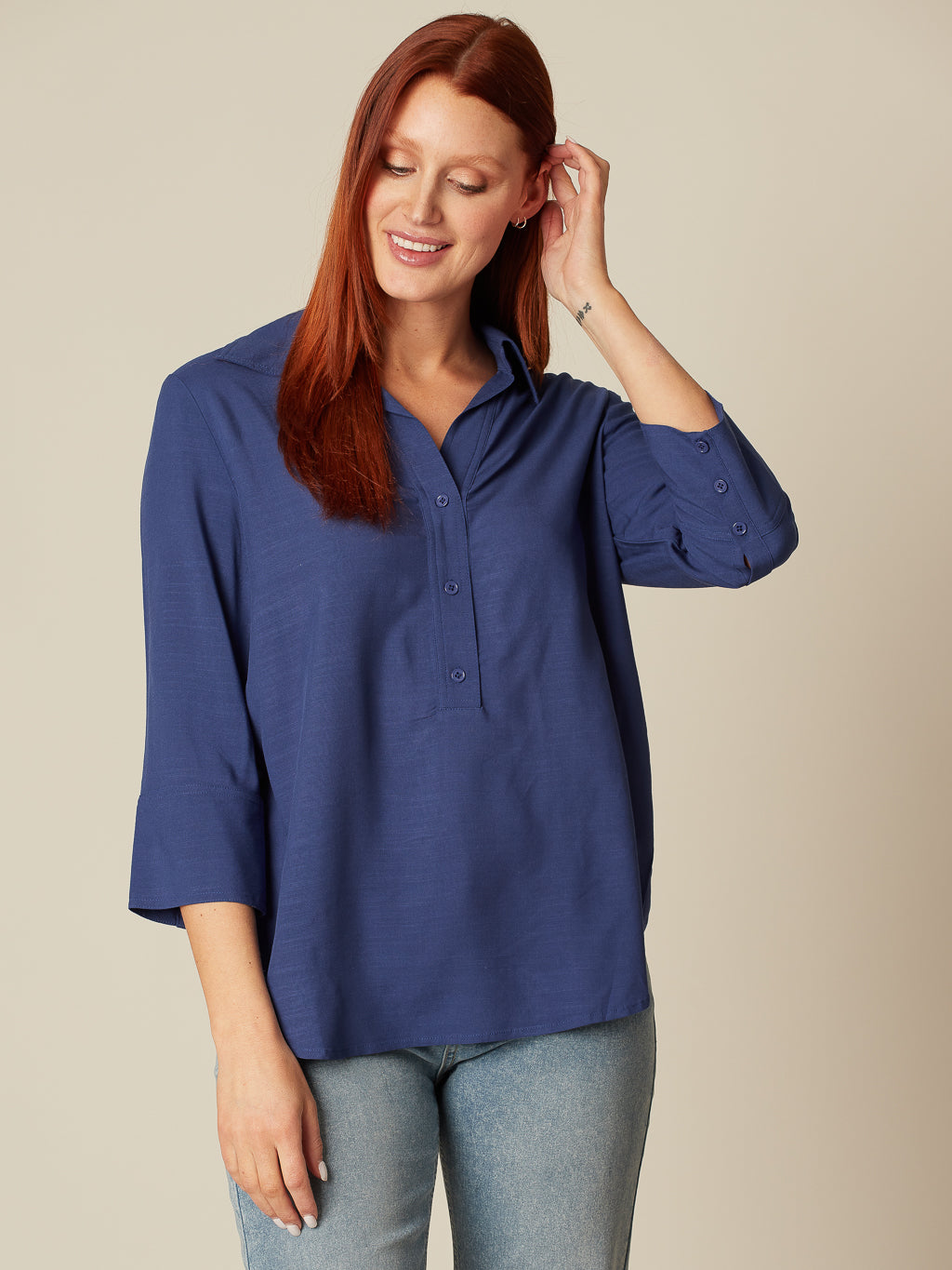3/4-sleeve tunic