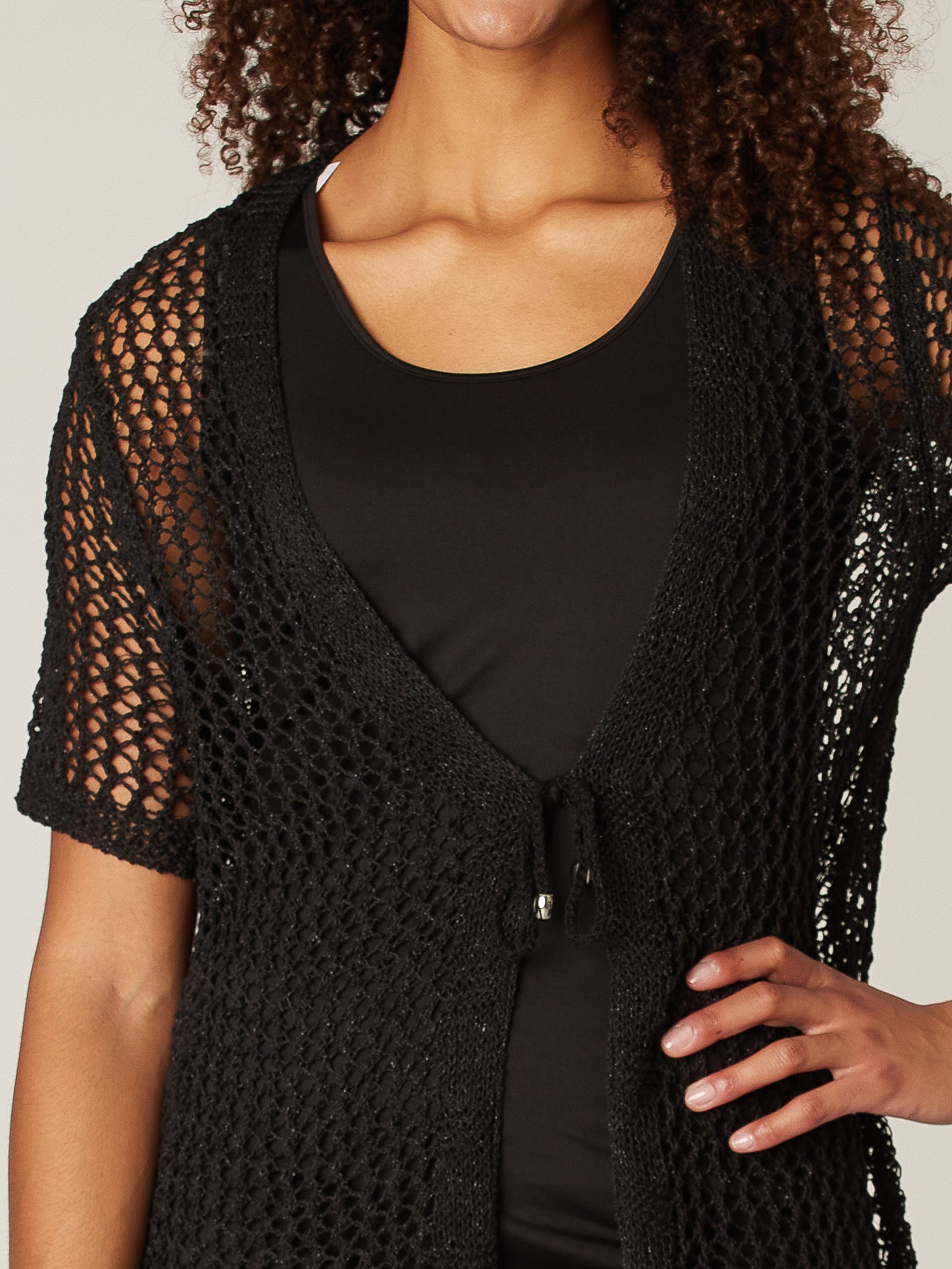 Veste en maille semi-transparente