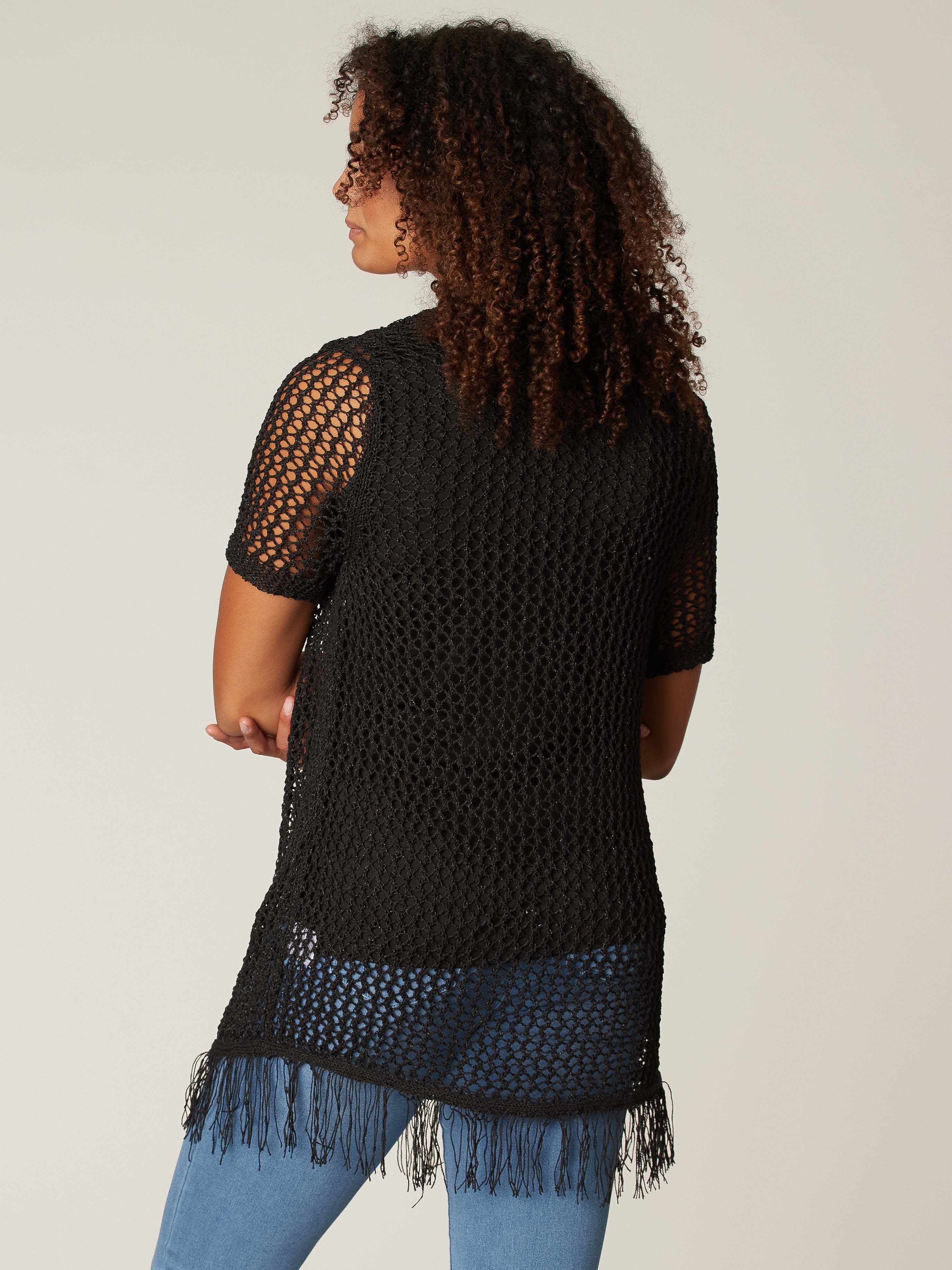 Veste en maille semi-transparente