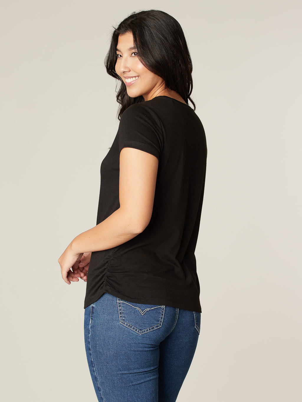 T-shirt avec détails plissés