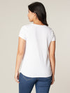T-shirt with pleated details