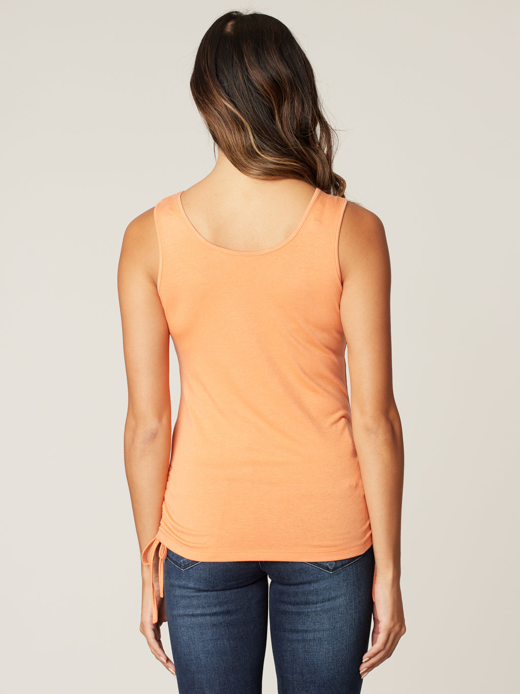 Reversible tank top with drawstrings