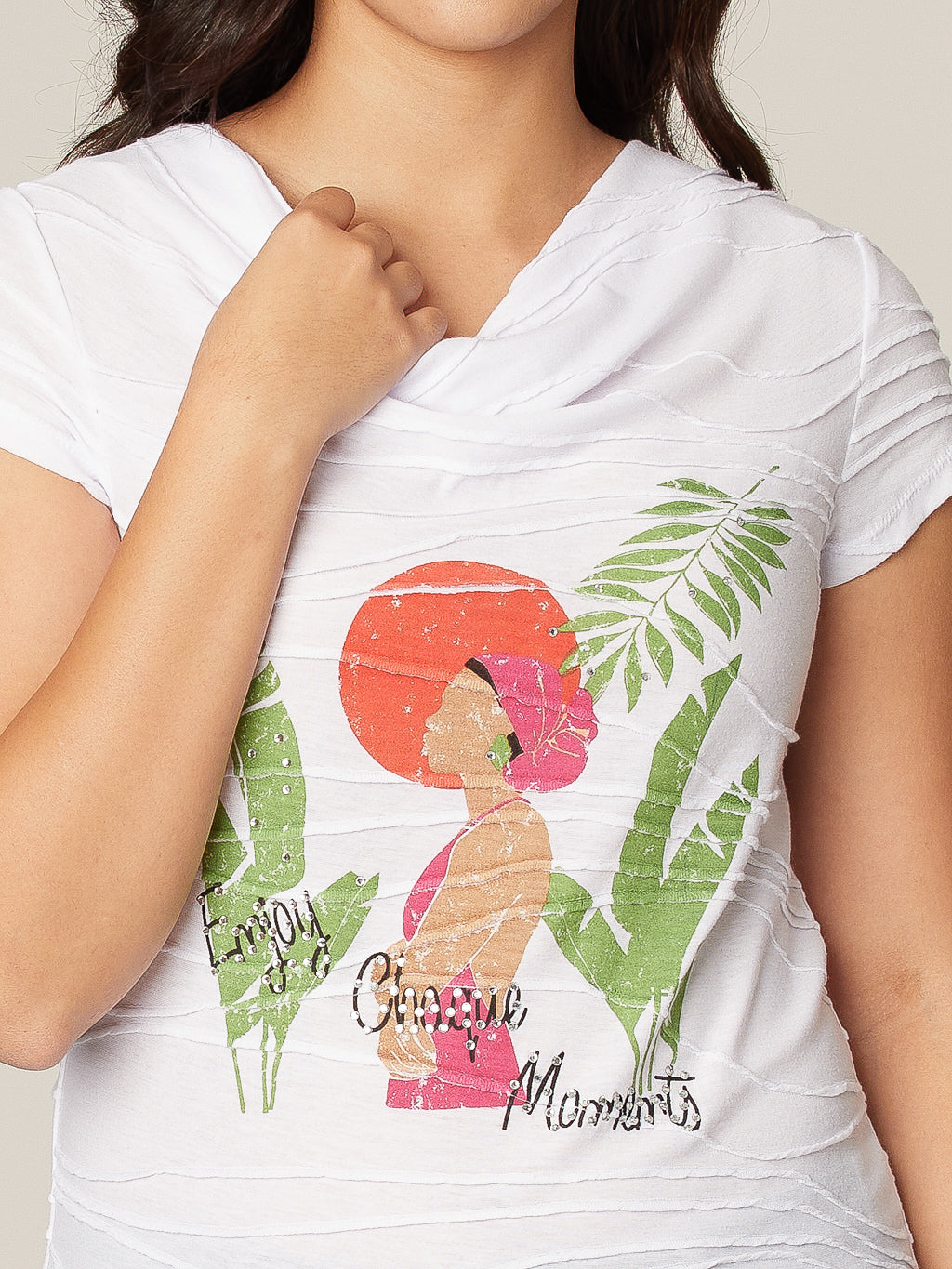 T-shirt semi-ajusté à manches courtes