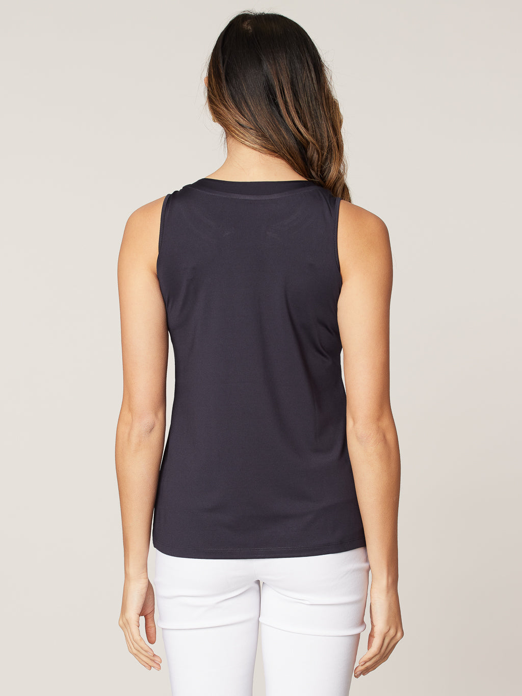 Tank top with laced neckline