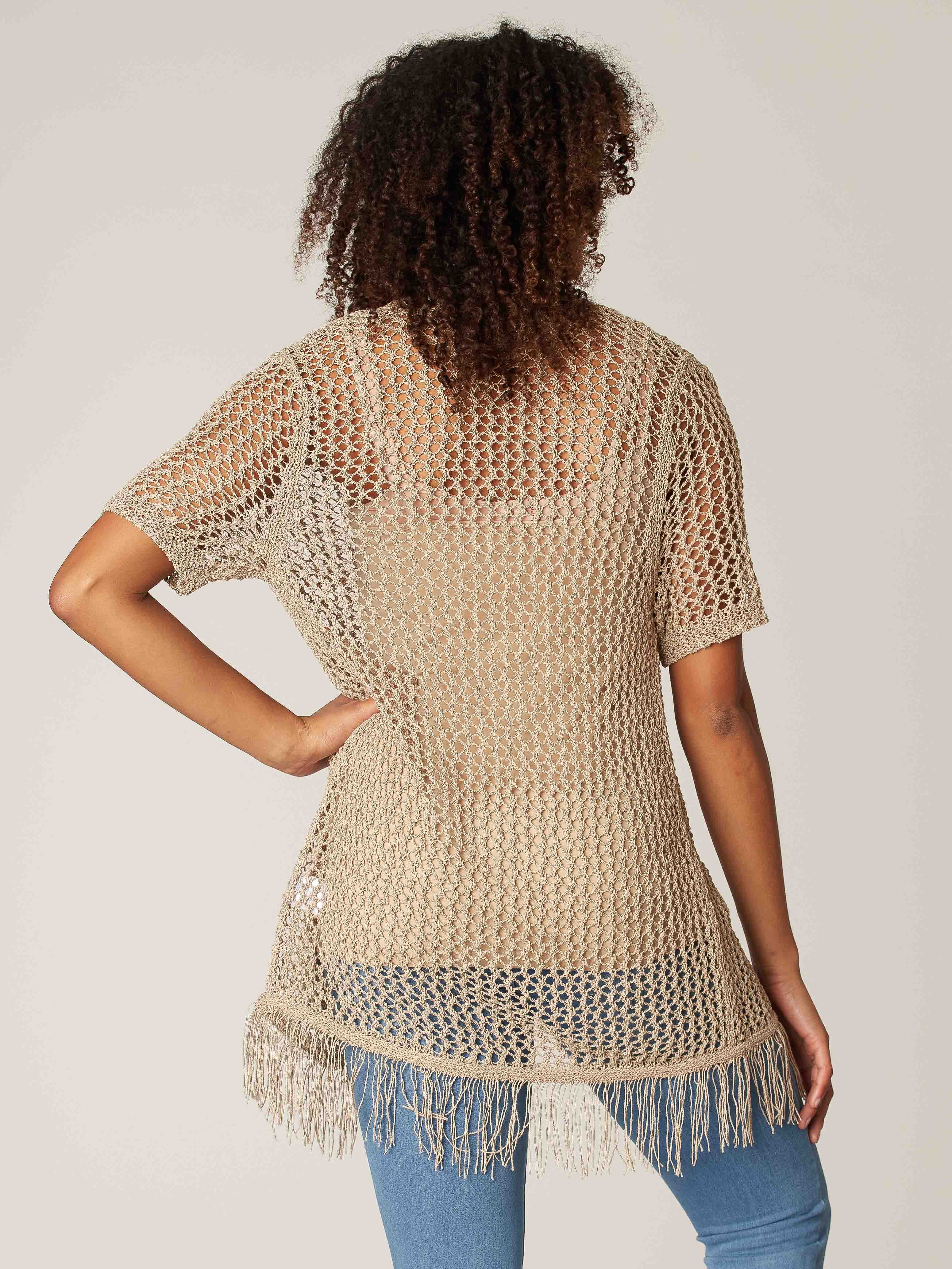 Veste en maille semi-transparente