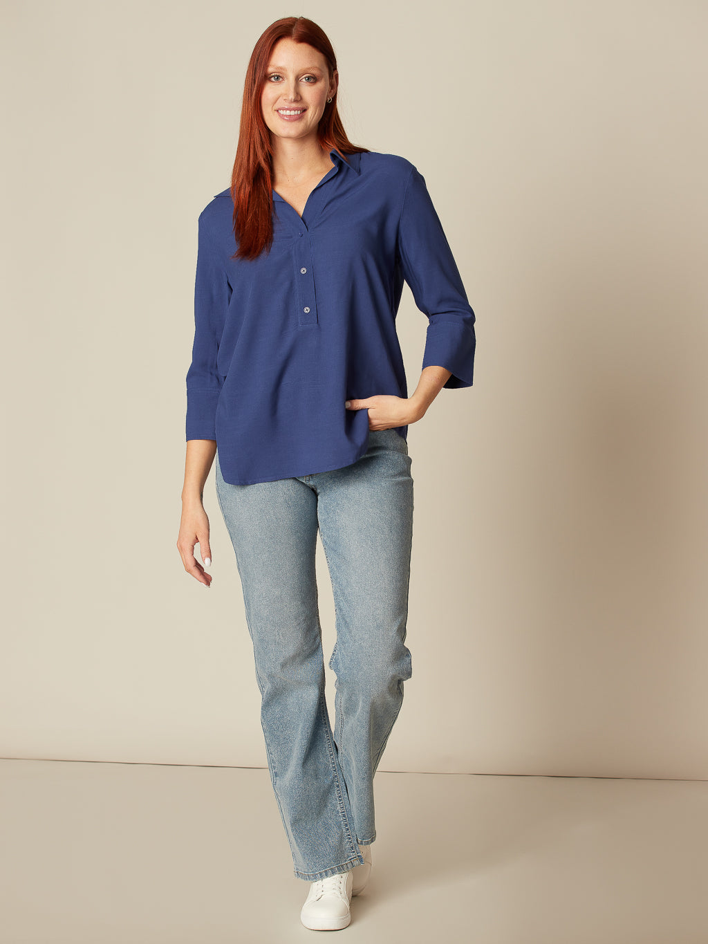 3/4-sleeve tunic