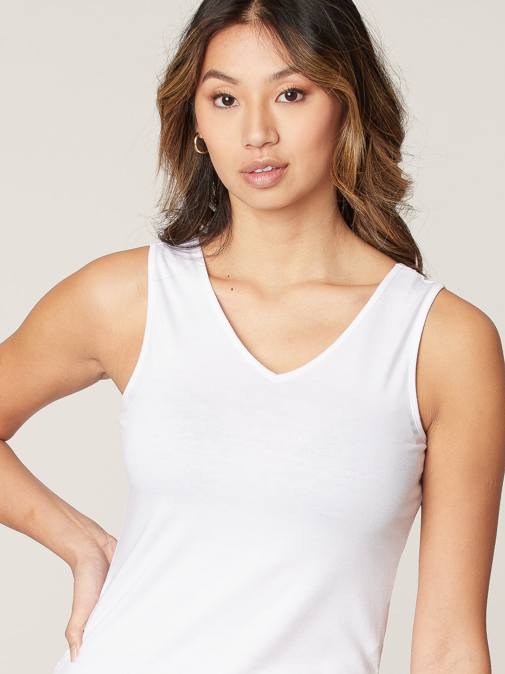 Reversible tank top with drawstrings